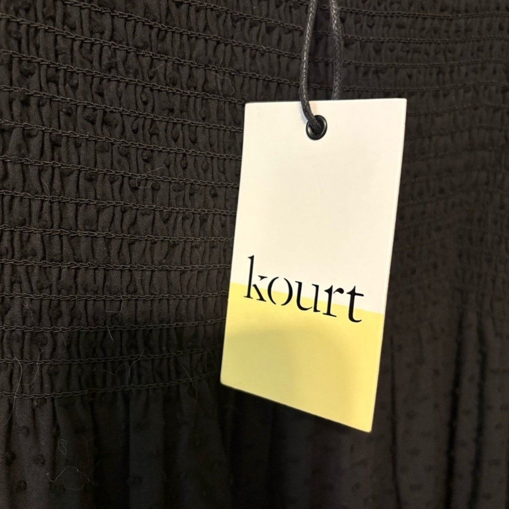 KOURT Calypso Tiered Maxi Smocked Cotton Dress - Sleeveless XL - Picture 4 of 5